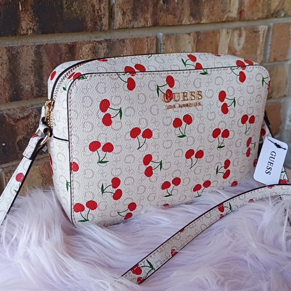 NEW Guess Hensley Cherry Print Crossbody Bag